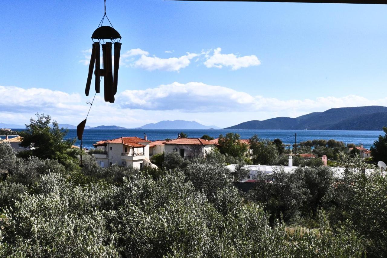 Pavlos' Cottage With Beach View Корфос Экстерьер фото